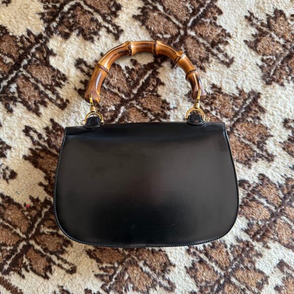 GUCCI Bamboo 1947 Handle Bag 2-way Medium Black Harry Styles - Picture 9 of 12